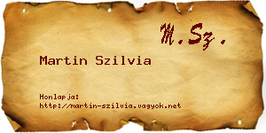 Martin Szilvia névjegykártya