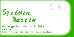 szilvia martin business card
